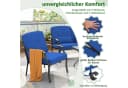 COSTWAY Gartenlounge-Set 4-tlg. Blau Metall mit Kissen Bild 1