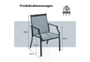 COSTWAY Gartenstuhl 2er Set 50 cm breitere Sitzfläche mit Armlehne Bild 4