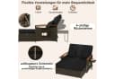 COSTWAY Loungebett 2-Personen PE-Rattan mit verstellbarer Rückenlehne Bild 3
