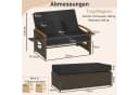 COSTWAY Loungebett 2-Personen PE-Rattan mit verstellbarer Rückenlehne Bild 5