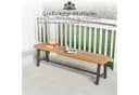 COSTWAY Gartenbank 3-Sitzer Akazie Metall wetterfest Bild 1