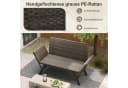 COSTWAY 4-in-1 Gartenbank Terrassensofa Grau Wetterfest Bild 4