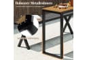 COSTWAY Gartentisch Konsolentisch Braun Schwarz WPC Metall Bild 3