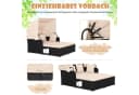 COSTWAY Loungebett Rattan 2-Personen mit Sonnendach Bild 1