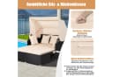 COSTWAY Loungebett Rattan 2-Personen mit Sonnendach Bild 5