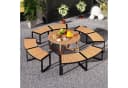COSTWAY Gartenbank Akazienholz 2-3 Sitzer wetterfest Bild 1