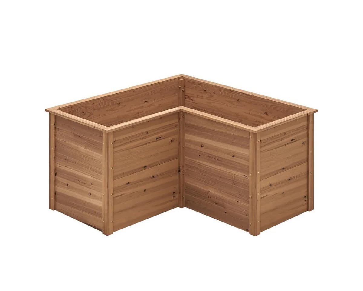 KOMFOTTEU Hochbeet Gartenbeet L-förmig Pflanzenkasten - Bild 2