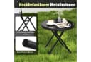KOMFOTTEU Gartentisch klappbar Metall rund Bild 3