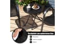 KOMFOTTEU Gartentisch klappbar Metall rund Bild 5