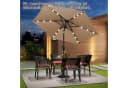 KOMFOTTEU Sonnenschirm mit LED-Beleuchtung & Handkurbel Bild 1