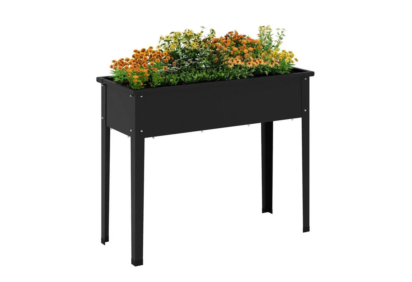 COSTWAY Hochbeet Metall Schwarz 100x40x80cm - Bild 2