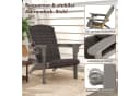 COSTWAY Adirondack Gartenstuhl Braun HDPE Rattan gepolstert Bild 1