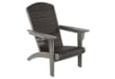 COSTWAY Adirondack Gartenstuhl Braun HDPE Rattan gepolstert Bild 2