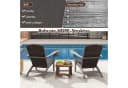 COSTWAY Adirondack Gartenstuhl Braun HDPE Rattan gepolstert Bild 3