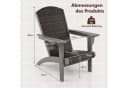 COSTWAY Adirondack Gartenstuhl Braun HDPE Rattan gepolstert Bild 5