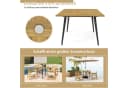 COSTWAY Gartentisch Akazienholz mit Schirmloch 107x107cm Balkontisch rechteckig Bild 1