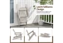 COSTWAY Gartenstuhl (2 St.) Adirondack Stuhl Klappbar Grau Holz Bild 4