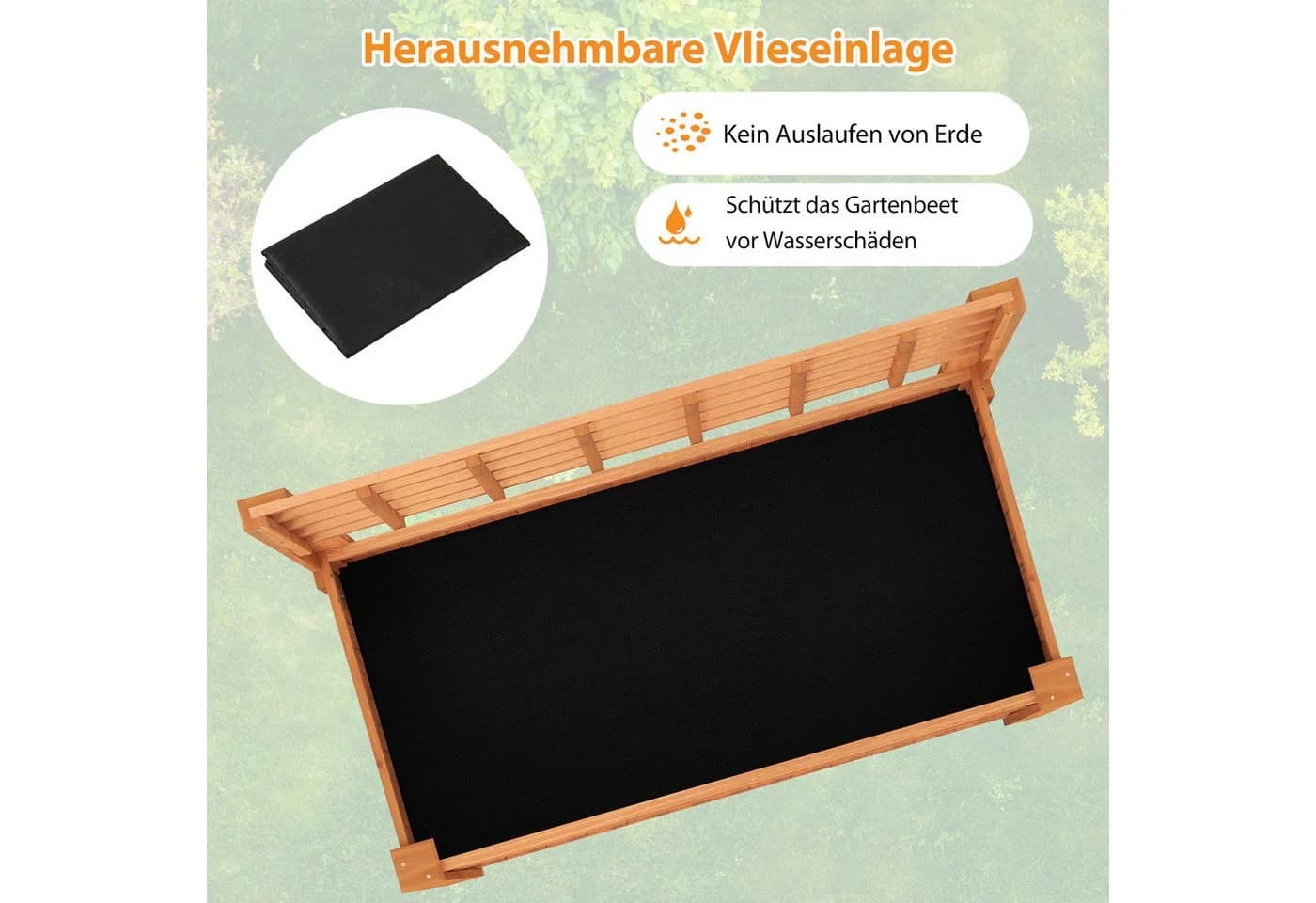 COSTWAY Hochbeet mit Rankgitter und Ablage - Bild 4