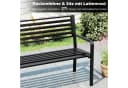 COSTWAY Gartenbank Metall Schwarz 2-3 Sitzer Bild 3