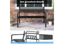 COSTWAY Gartenbank Metall Schwarz 2-3 Sitzer Bild 5