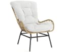 COSTWAY Gartenstuhl Rattansessel mit Kissen beige Bild 2