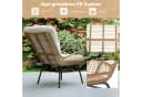 COSTWAY Gartenstuhl Rattansessel mit Kissen beige Bild 3