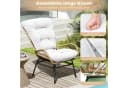 COSTWAY Gartenstuhl Rattansessel mit Kissen beige Bild 4