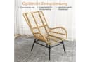 COSTWAY Gartenstuhl Rattansessel mit Kissen beige Bild 5