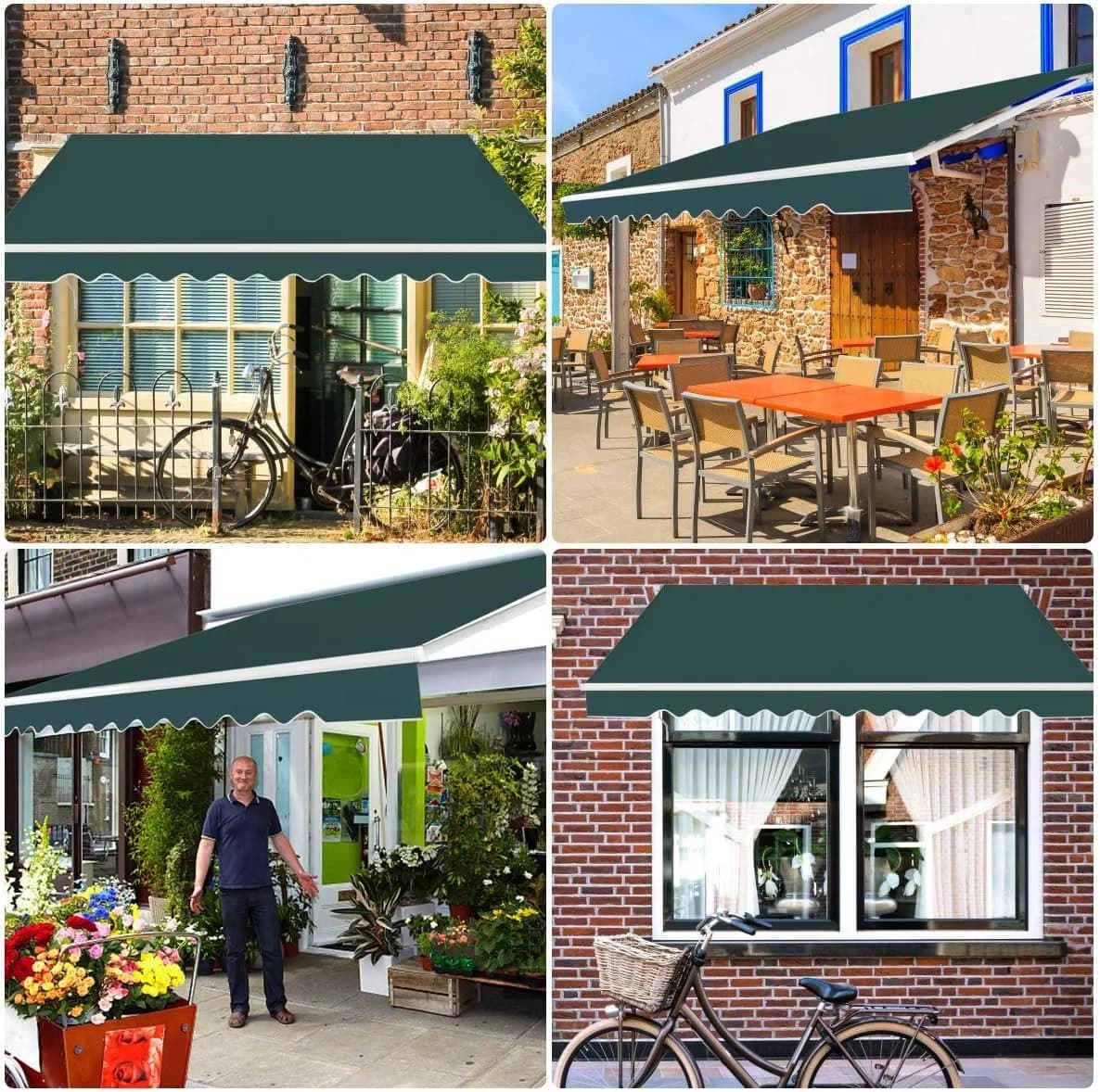 KOMFOTTEU Gelenkarmmarkise Sonnenschutz Anti-UV & Wasserfest 4x2,5m