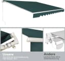 KOMFOTTEU Gelenkarmmarkise Sonnenschutz Anti-UV & Wasserfest 4x2,5m Bild 5