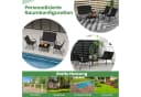 KOMFOTTEU Balkonset 4-tlg. mit Couchtisch & Gartenbank & 2 Stühlen Schwarz Bild 3