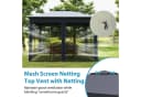 COSTWAY Faltpavillon Beige Pop-Up mit Netzseitenwänden Bild 4