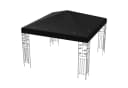 COSTWAY Pavillon-Ersatzdach 3x3m Schwarz mit Ablauflöchern & Klettverschlüssen Bild 2