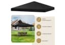 COSTWAY Pavillon-Ersatzdach 3x3m Schwarz mit Ablauflöchern & Klettverschlüssen Bild 4