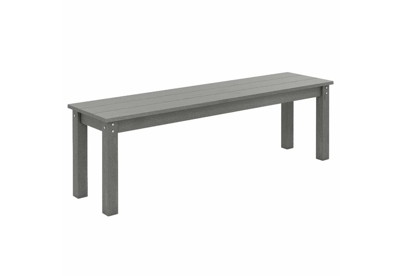 COSTWAY Gartenbank 140cm Grau HDPE wetterfest - Bild 2