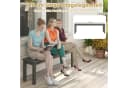 COSTWAY Gartenbank 140cm Grau HDPE wetterfest Bild 3