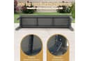 COSTWAY Gartenbank 140cm Grau HDPE wetterfest Bild 4