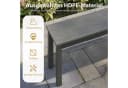 COSTWAY Gartenbank 140cm Grau HDPE wetterfest Bild 5