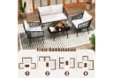 COSTWAY Gartenlounge-Set 4-tlg. Schwarz mit Kissen Bild 1