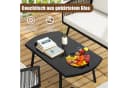 COSTWAY Gartenlounge-Set 4-tlg. Schwarz mit Kissen Bild 5