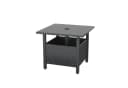 COSTWAY Gartentisch Beistelltisch Schwarz mit Schirmloch Bild 2