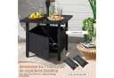 COSTWAY Gartentisch Beistelltisch Schwarz mit Schirmloch Bild 4