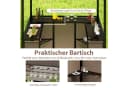 COSTWAY Grillpavillon mit Bartisch & 2 Hockern Braunes Polyester Bild 4