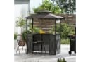 COSTWAY Grillpavillon 3-teiliges Bar-Set Gartenpavillon mit 2 Barhockern Bild 1