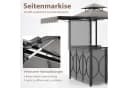 COSTWAY Grillpavillon 3-teiliges Bar-Set Gartenpavillon mit 2 Barhockern Bild 3