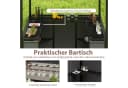 COSTWAY Grillpavillon 3-teiliges Bar-Set Gartenpavillon mit 2 Barhockern Bild 4