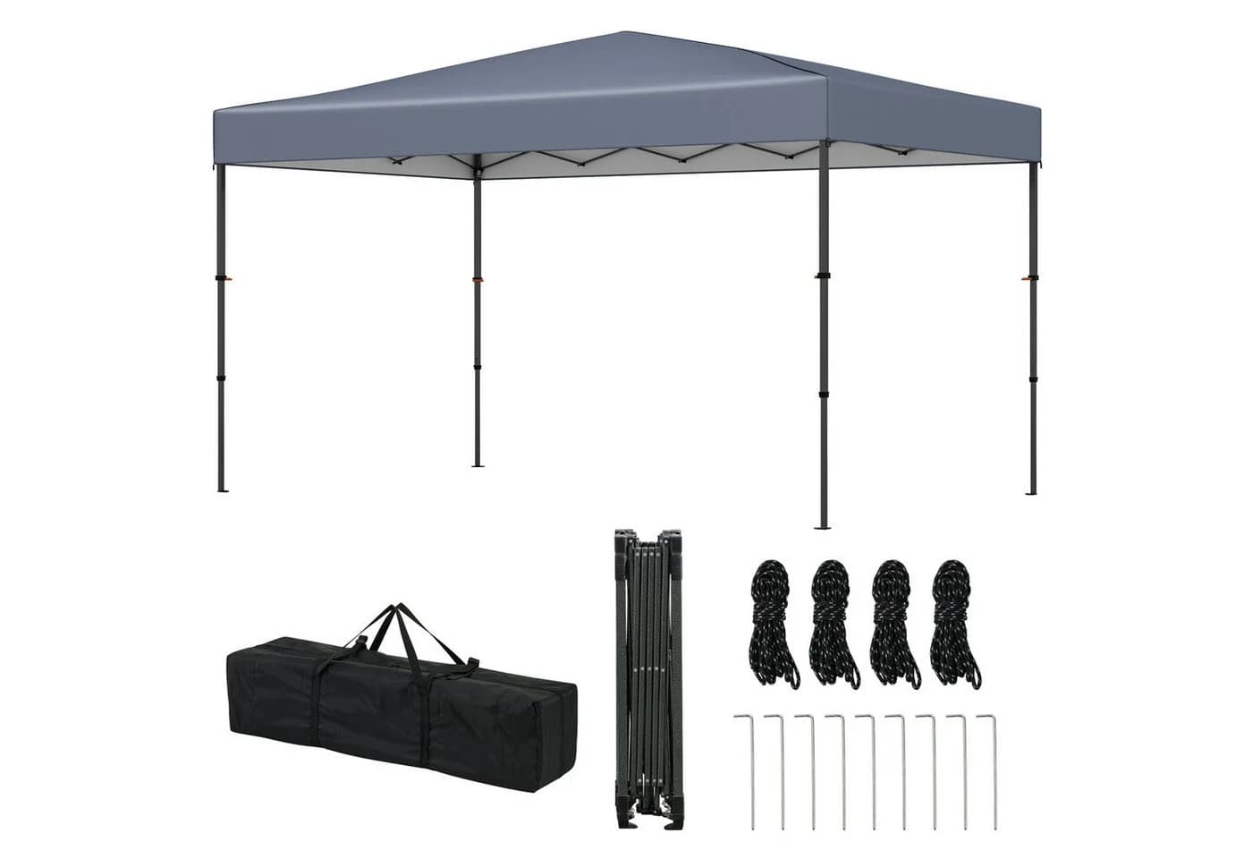 COSTWAY Faltpavillon Grau 365x225cm mit UV-Schutz - Bild 2