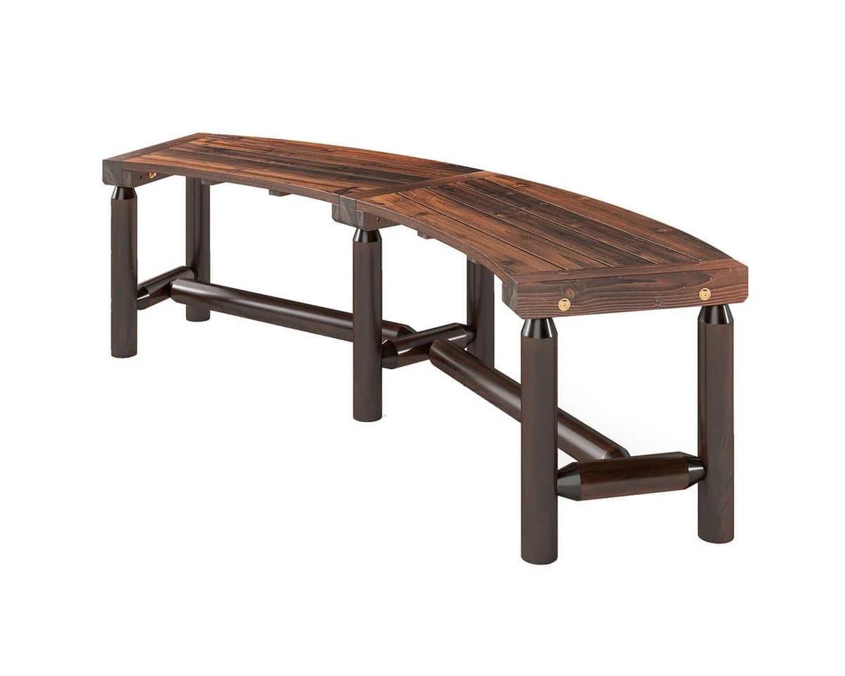 COSTWAY Gartenbank 3-Sitzer Holzbank bis 360 kg belastbar - Bild 2