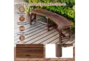 COSTWAY Gartenbank 3-Sitzer Holzbank bis 360 kg belastbar Bild 3