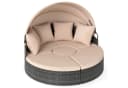 COSTWAY Sonneninsel Rattan mit Vordach und Kissen Beige Bild 2
